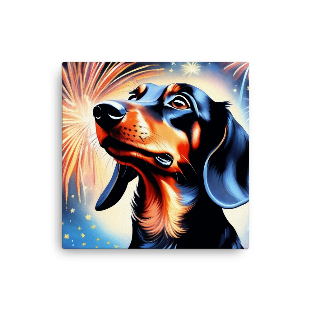 PugMug Custom Black Dachshund Canvas