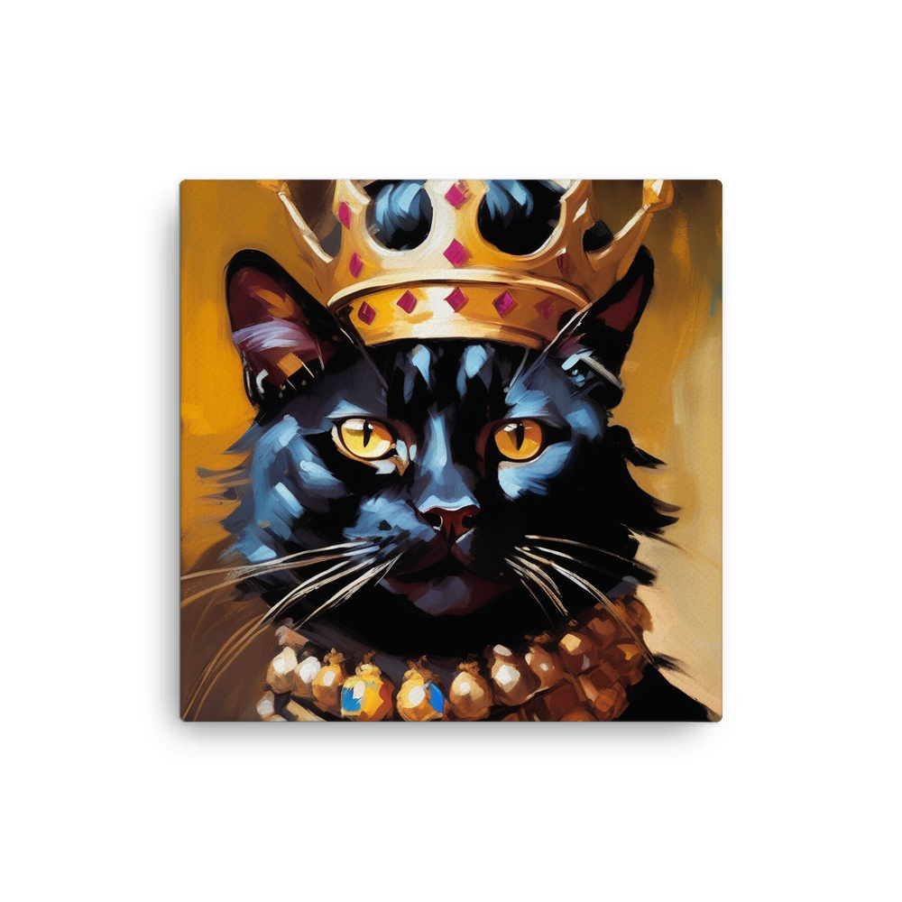 PugMug Custom Black Exotic Cat Canvas