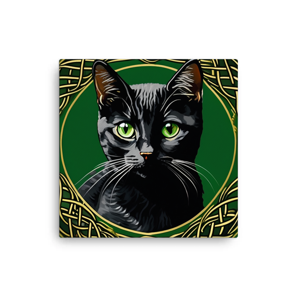 PugMug Custom Black American Shorthair Cat Canvas