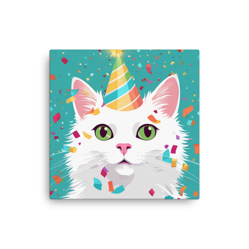 PugMug Custom White Companion Cat Canvas