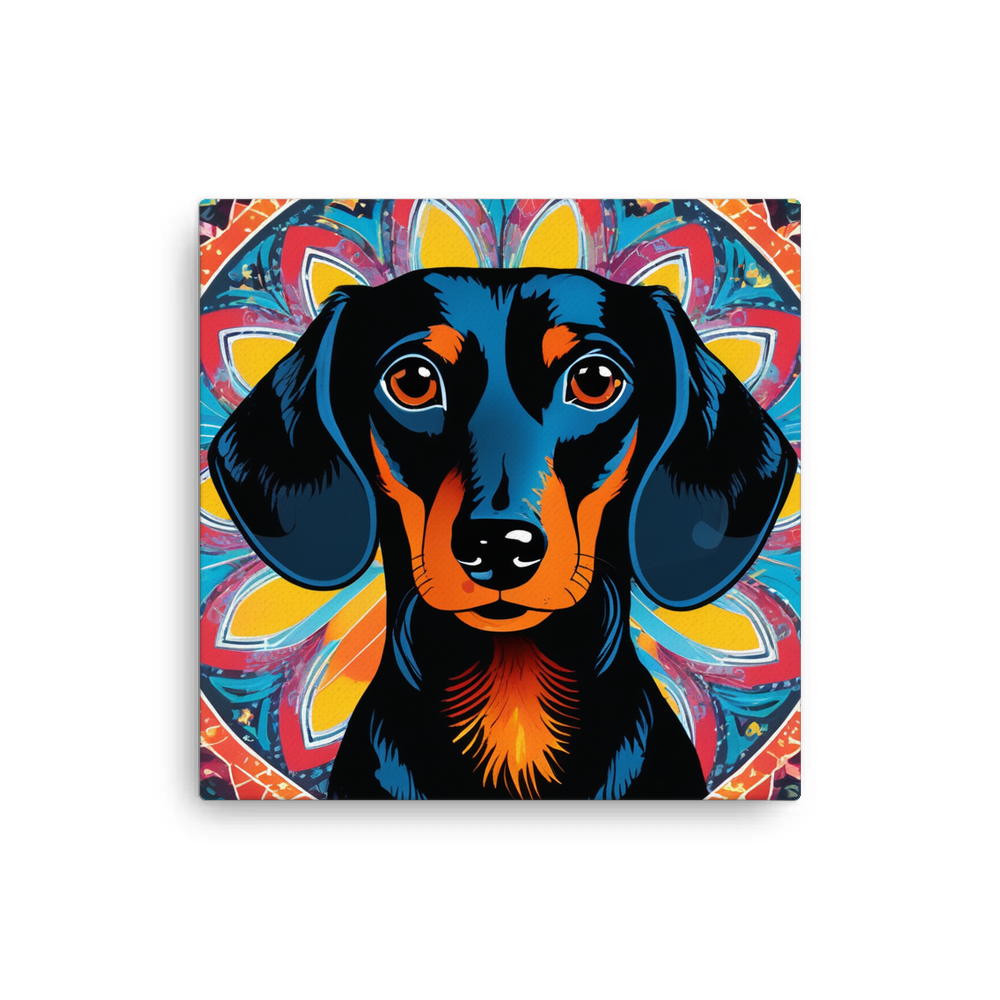 PugMug Custom Black Dachshund Canvas