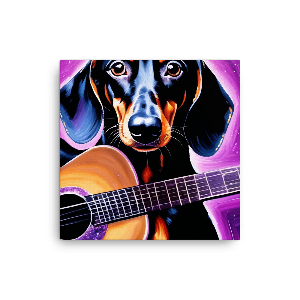 PugMug Custom Black Dachshund Canvas