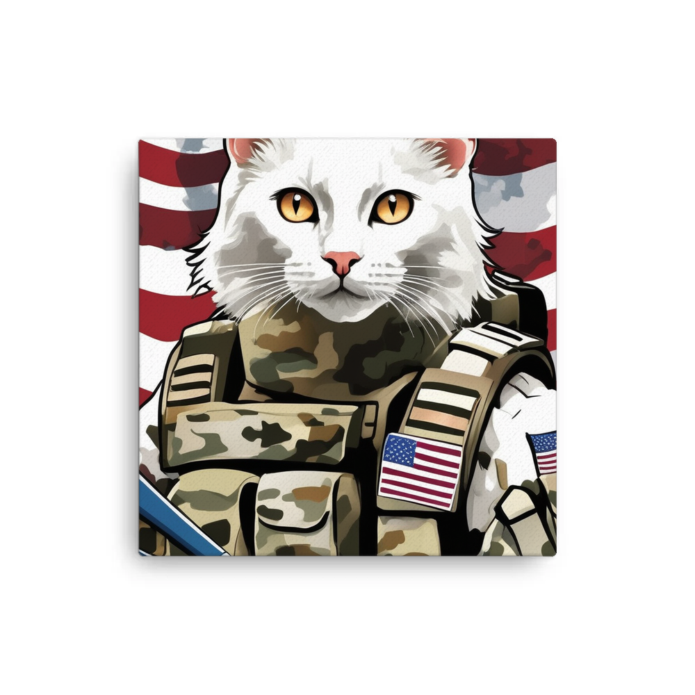 PugMug Custom White Companion Cat Canvas