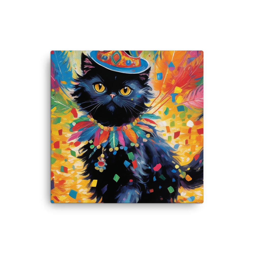 PugMug Custom Black Persian Cat Canvas
