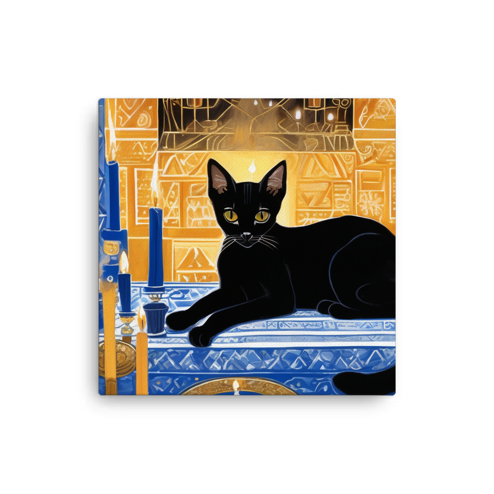 PugMug Custom Black Abyssinian Cat Canvas