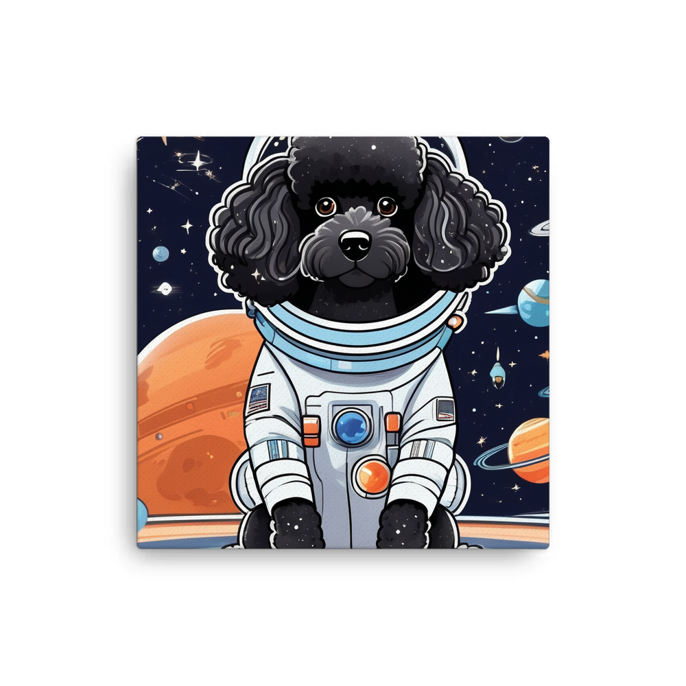 PugMug Custom Black Poodle Canvas