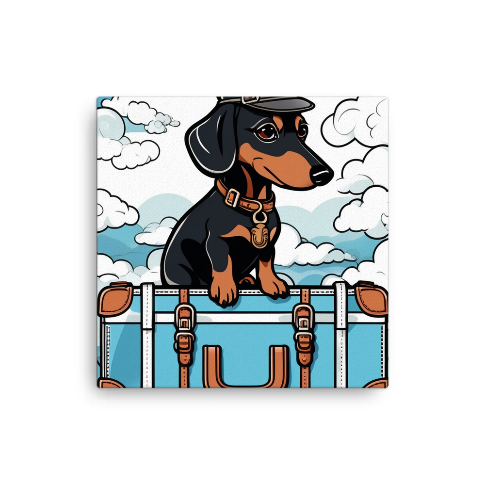 PugMug Custom Black Dachshund Canvas