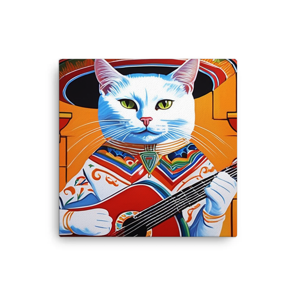 PugMug Custom White Companion Cat Canvas