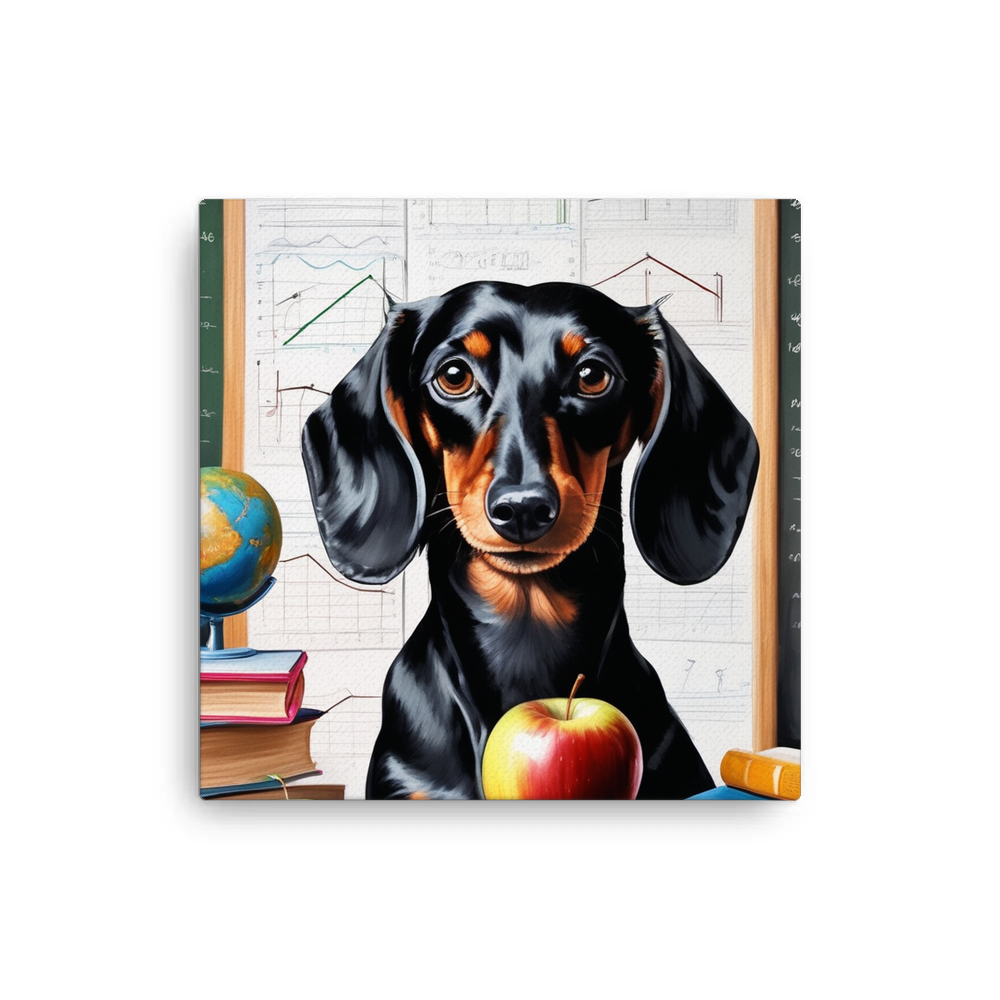 PugMug Custom Black Dachshund Canvas