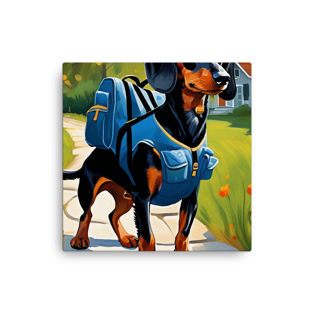 PugMug Custom Black Dachshund Canvas