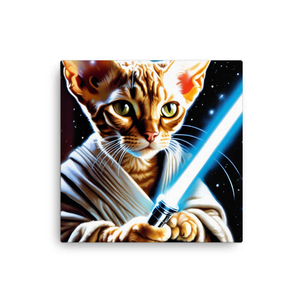 PugMug Custom Tabby Devon Rex Cat Canvas