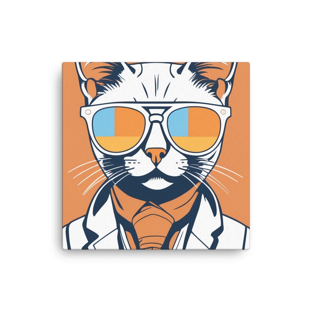 PugMug Custom White Companion Cat Canvas