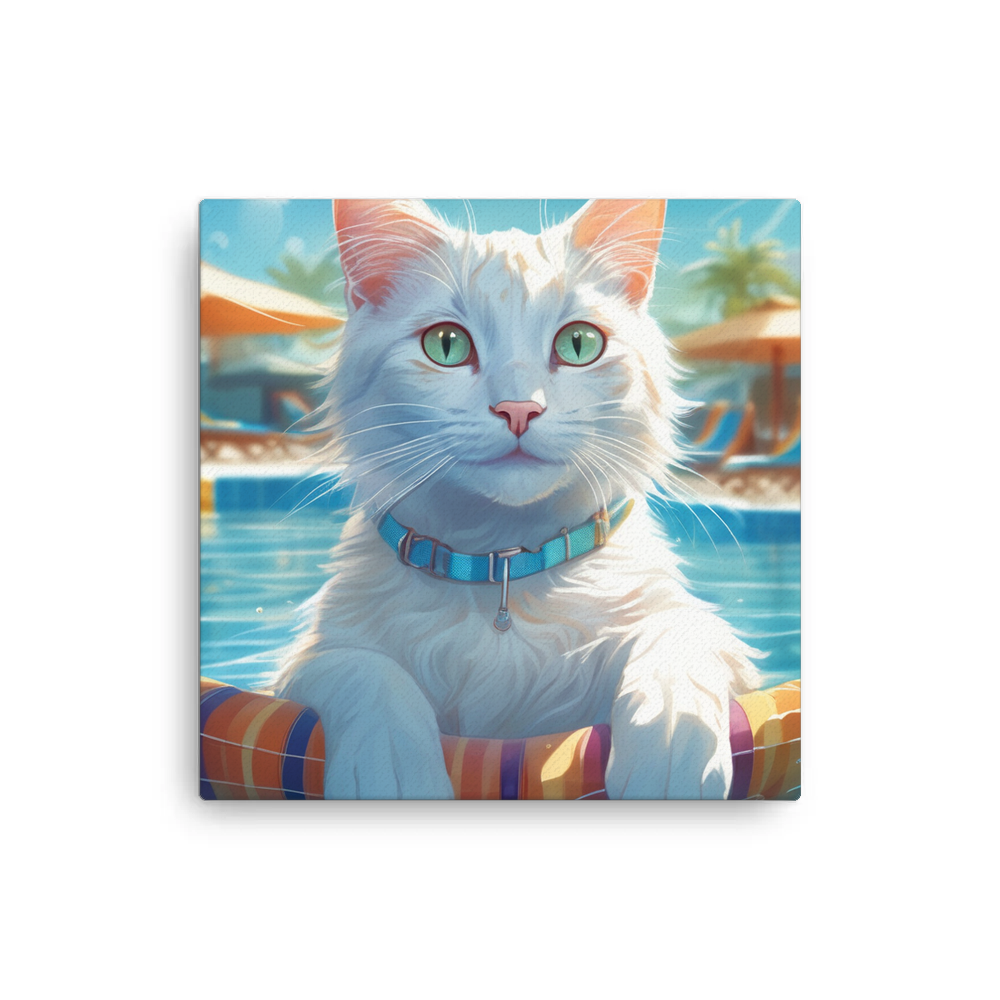 PugMug Custom White Companion Cat Canvas
