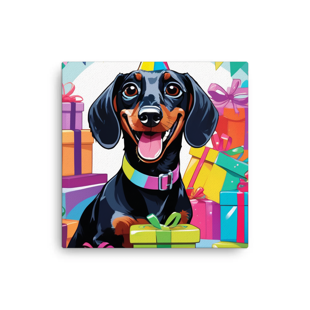 PugMug Custom Black Dachshund Canvas