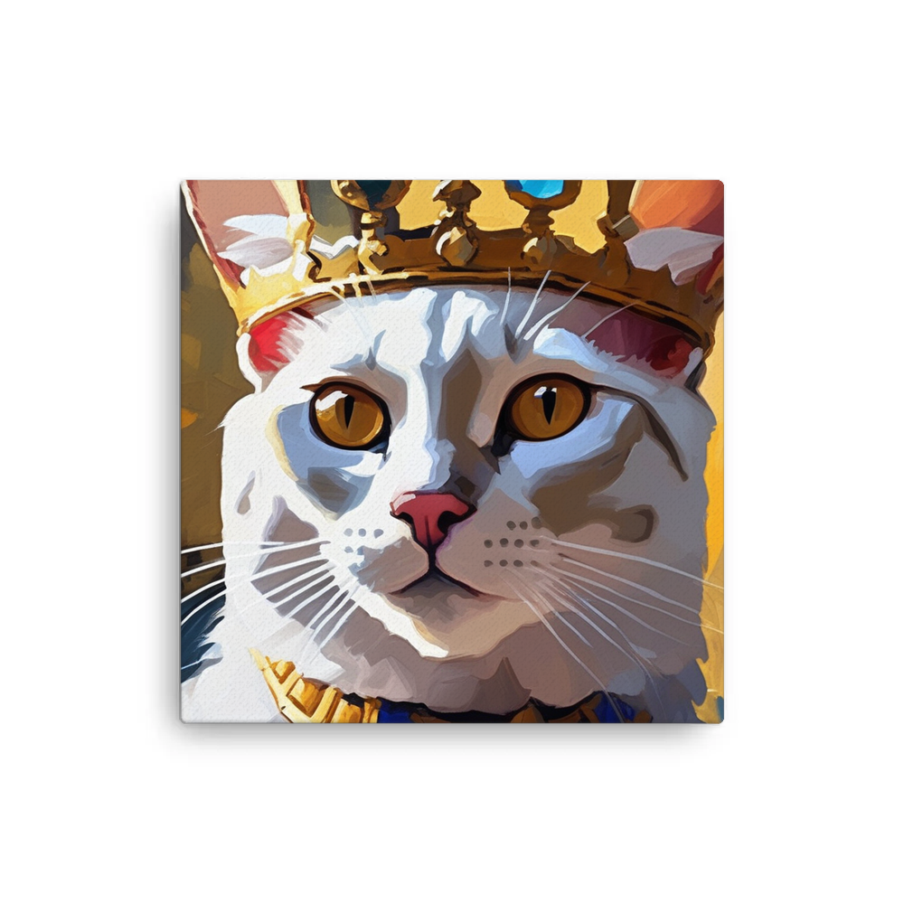 PugMug Custom White Abyssinian Cat Canvas