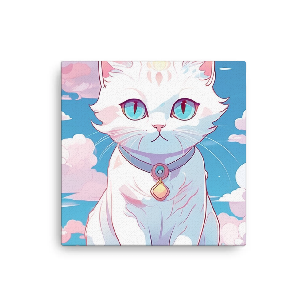 PugMug Custom White Companion Cat Canvas