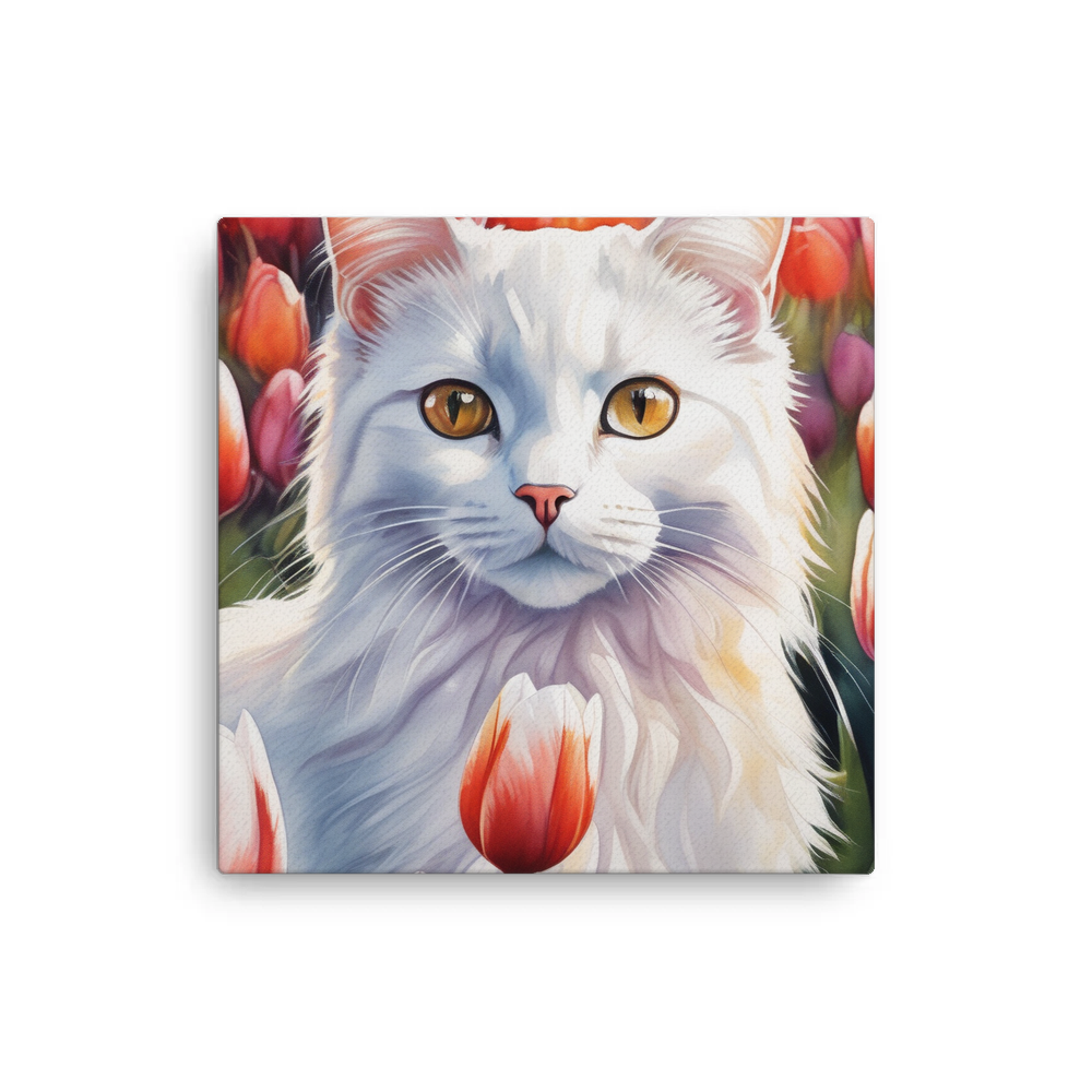 PugMug Custom White Companion Cat Canvas
