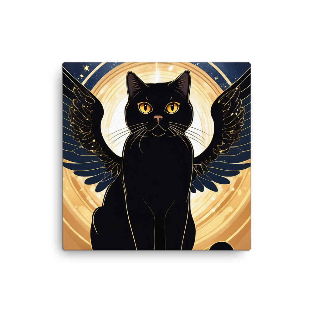 PugMug Custom Black British Shorthair Cat Canvas