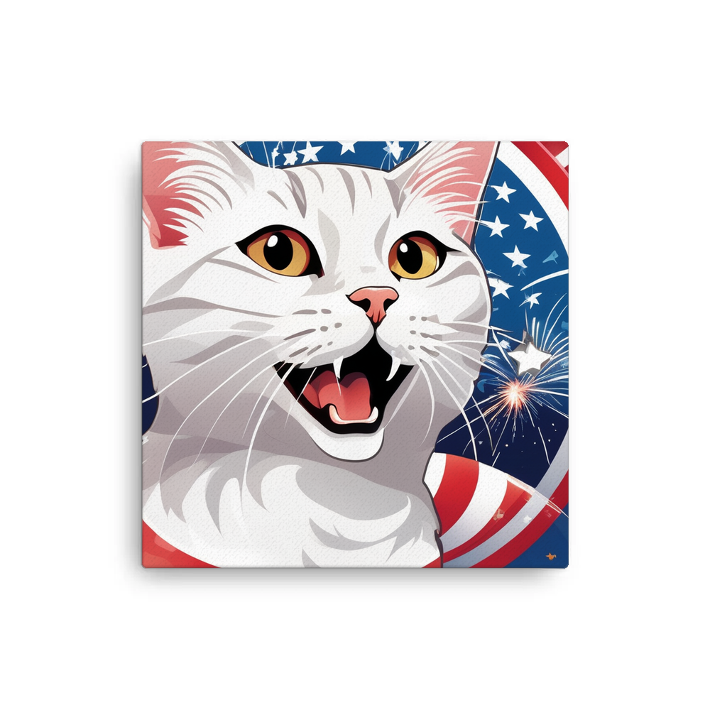 PugMug Custom White Companion Cat Canvas