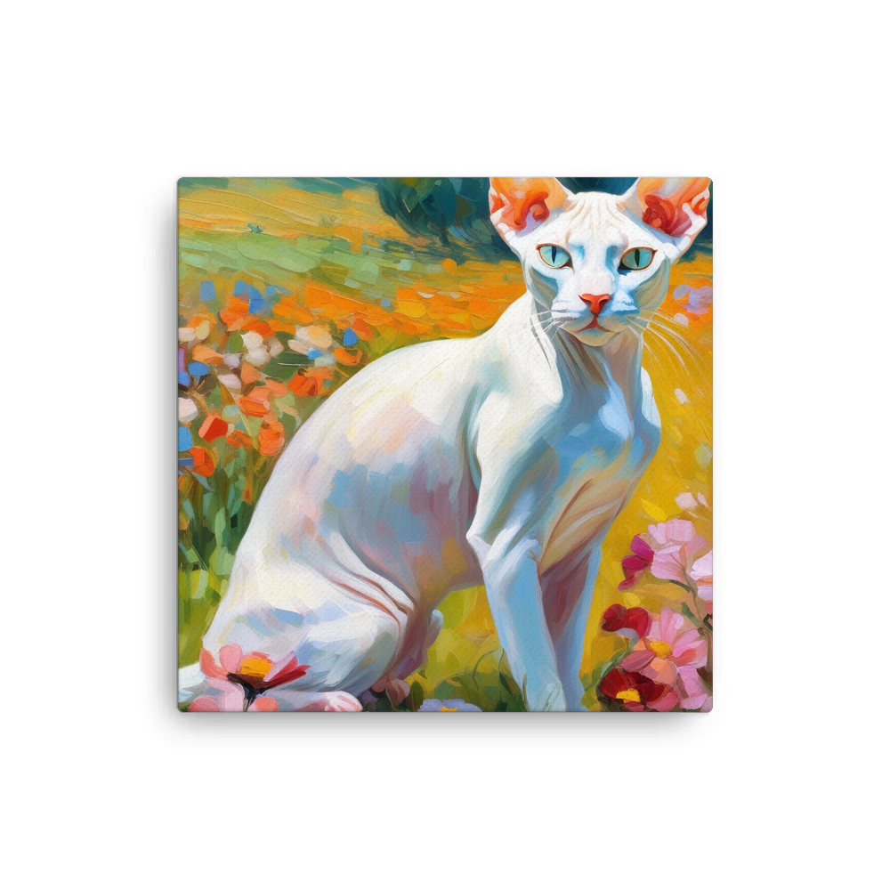 PugMug Custom White Sphynx Cat Canvas