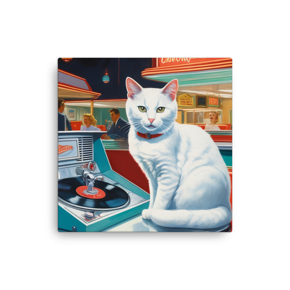 PugMug Custom White Companion Cat Canvas