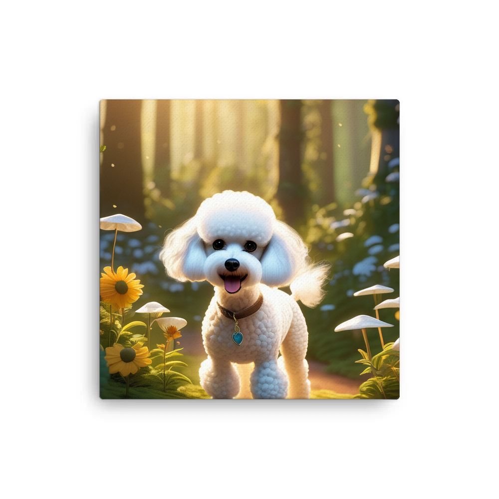 PugMug Custom White Poodle Canvas