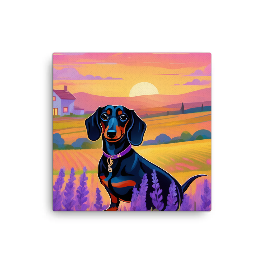 PugMug Custom Black Dachshund Canvas