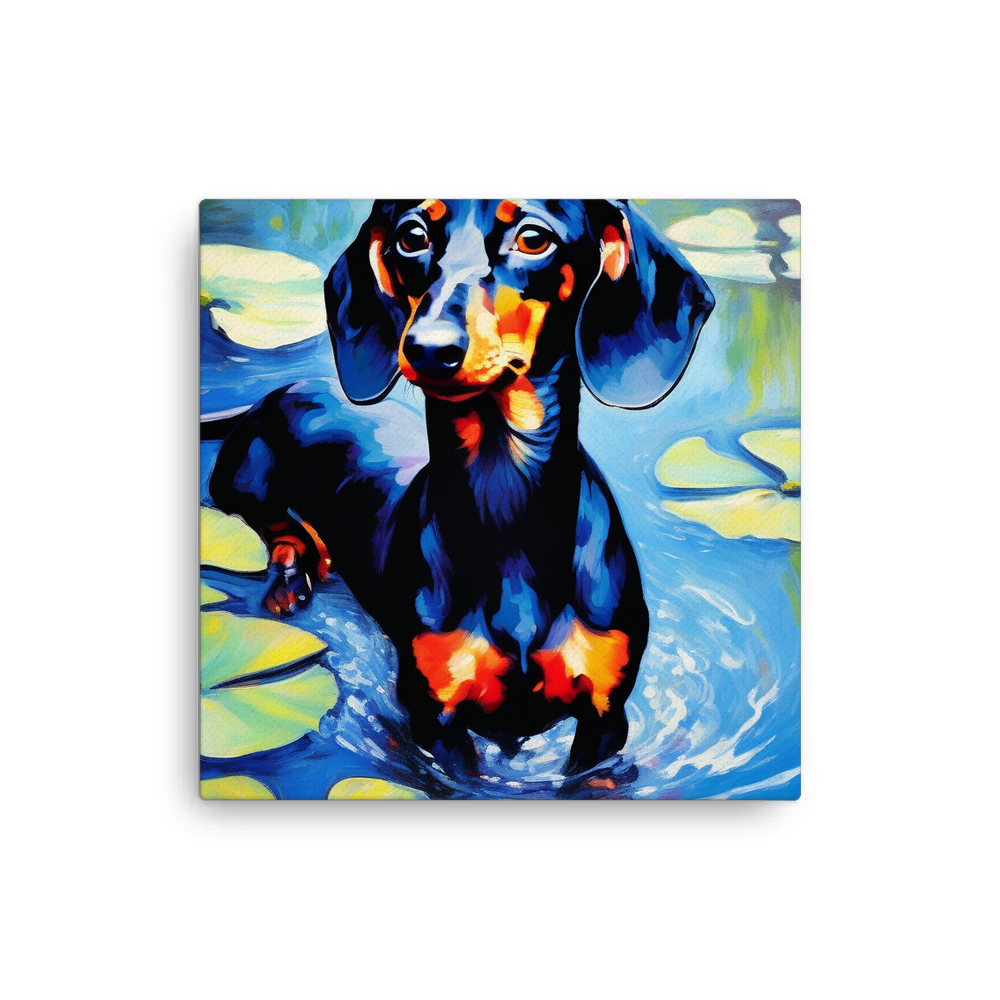 PugMug Custom Black Dachshund Canvas