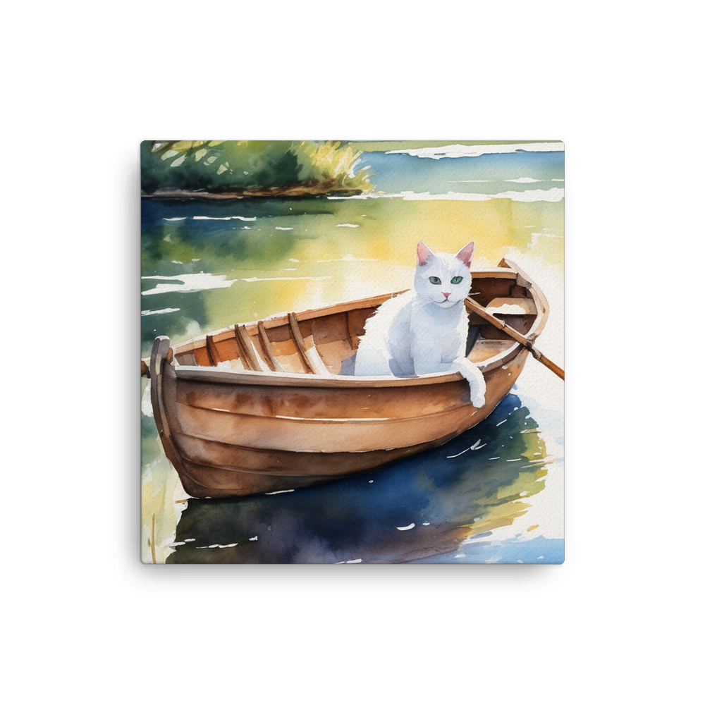 PugMug Custom White Companion Cat Canvas