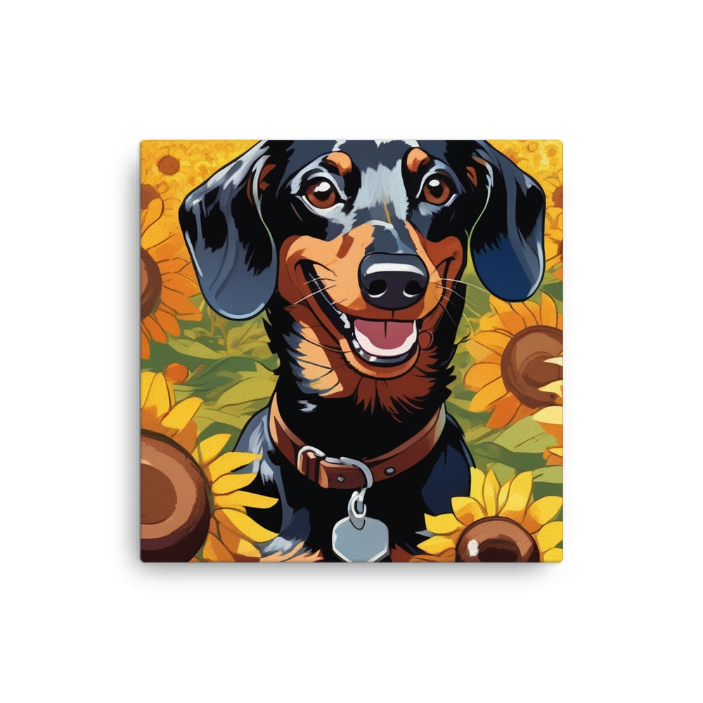 PugMug Custom Black Dachshund Canvas