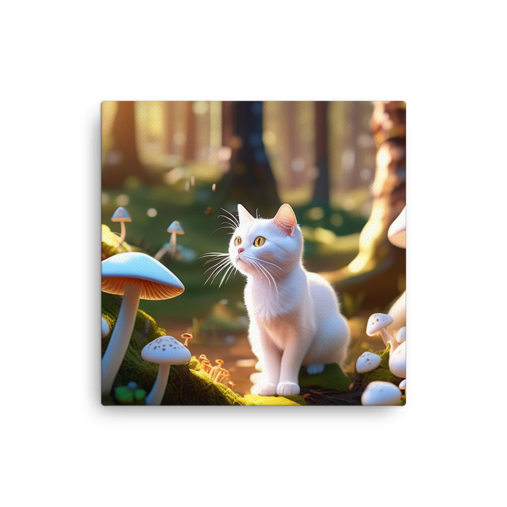 PugMug Custom White Companion Cat Canvas