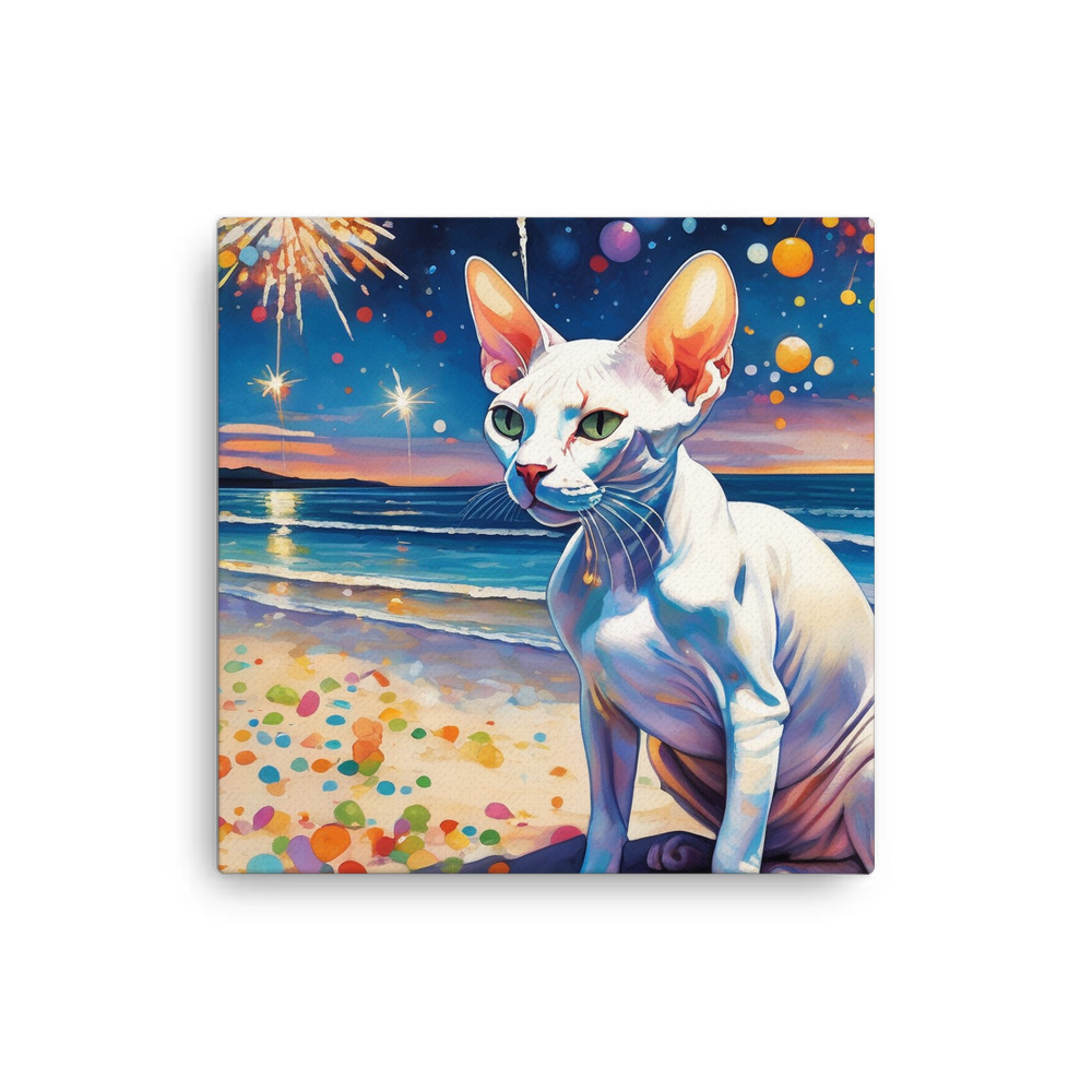 PugMug Custom White Sphynx Cat Canvas