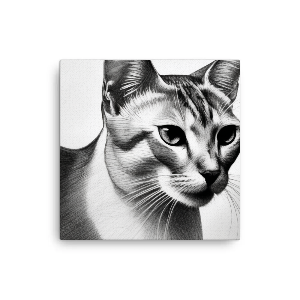 PugMug Custom White Abyssinian Cat Canvas