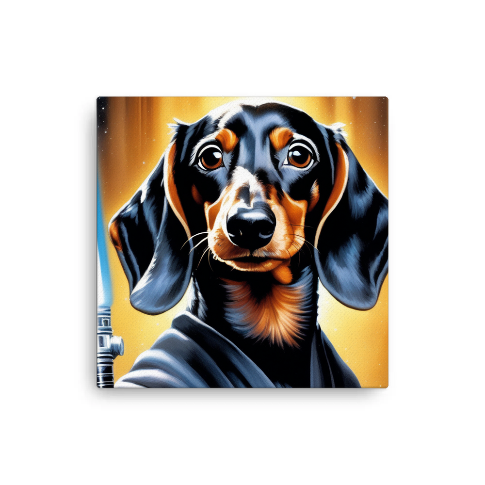 PugMug Custom Black Dachshund Canvas