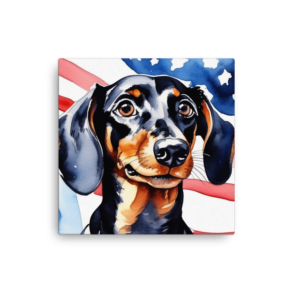 PugMug Custom Black Dachshund Canvas