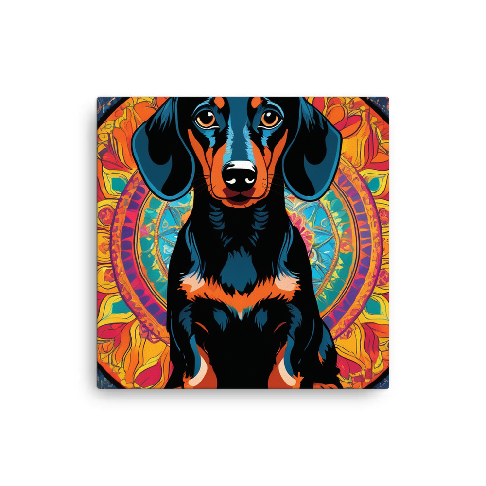 PugMug Custom Black Dachshund Canvas