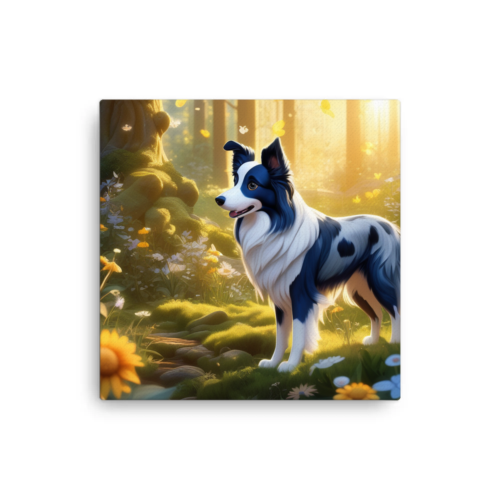 PugMug Custom Blue Merle Border Collie Canvas