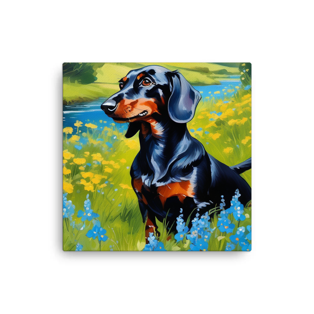 PugMug Custom Black Dachshund Canvas