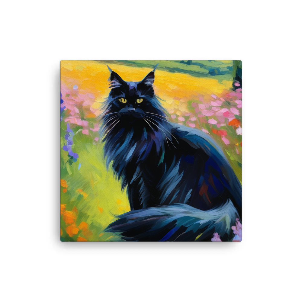 PugMug Custom Black Maine Coon Cat Canvas