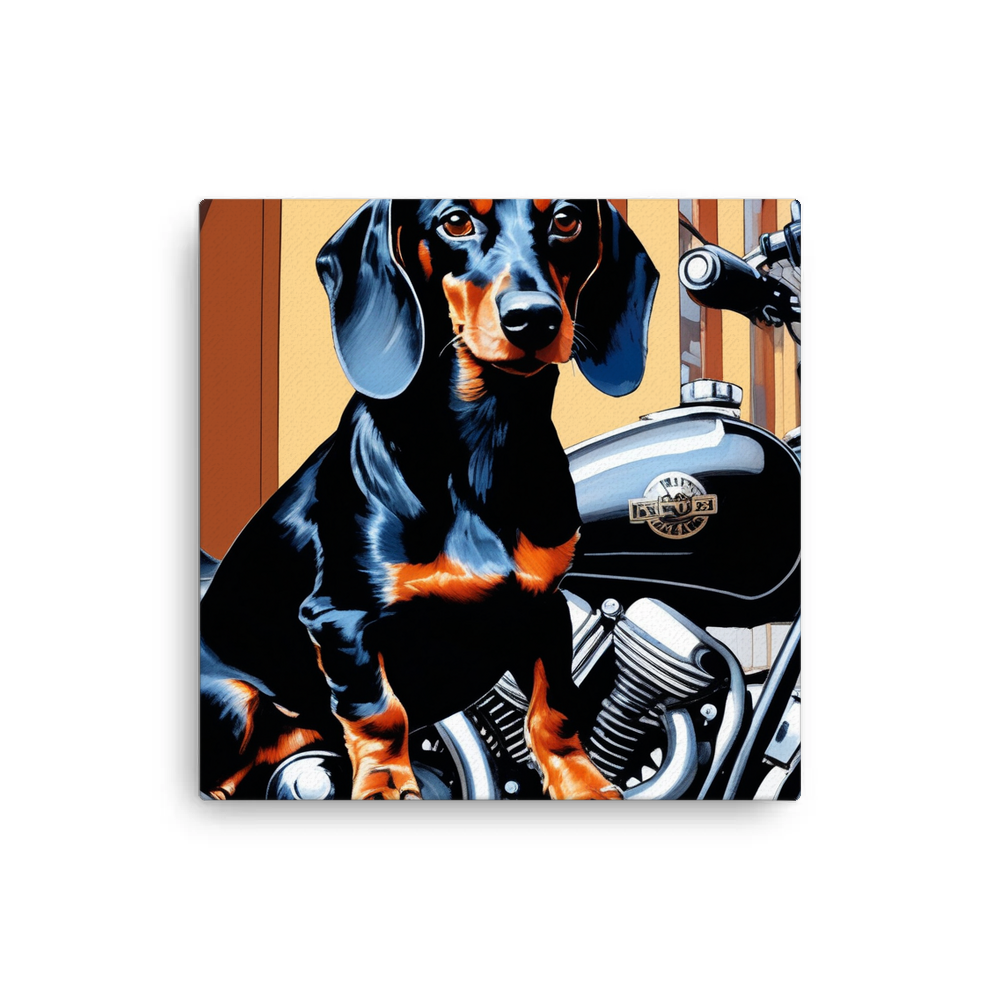 PugMug Custom Black Dachshund Canvas