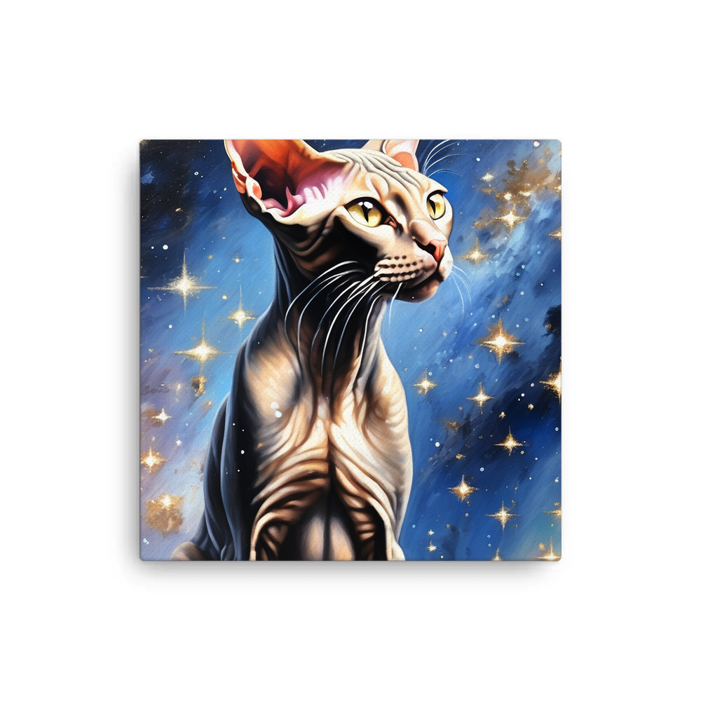 PugMug Custom Tabby Sphynx Cat Canvas