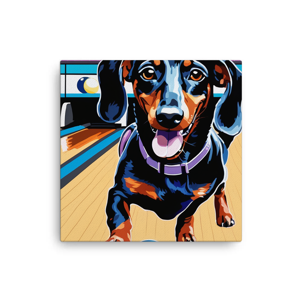 PugMug Custom Black Dachshund Canvas