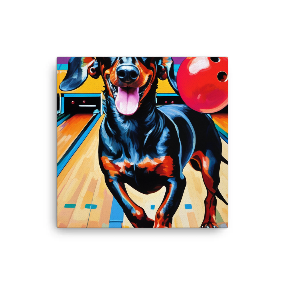 PugMug Custom Black Dachshund Canvas