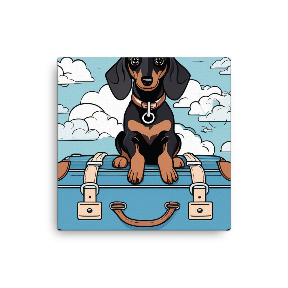 PugMug Custom Black Dachshund Canvas