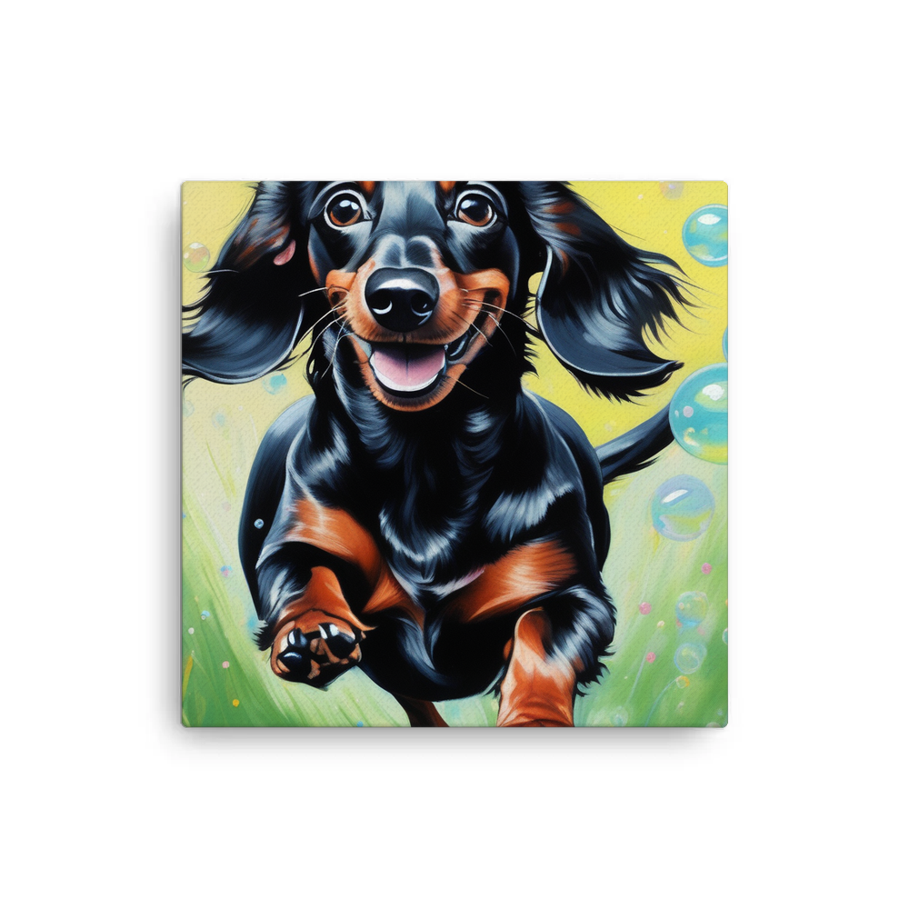 PugMug Custom Black Dachshund Canvas