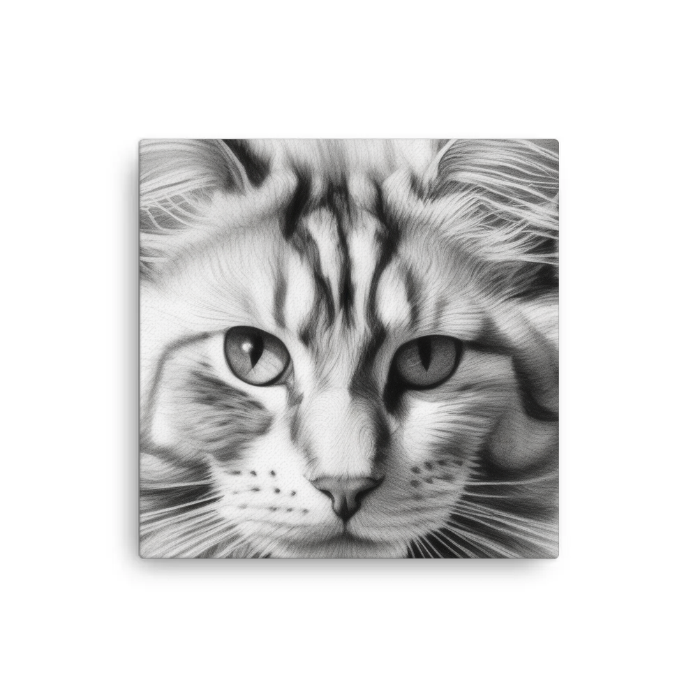 PugMug Custom White Maine Coon Cat Canvas
