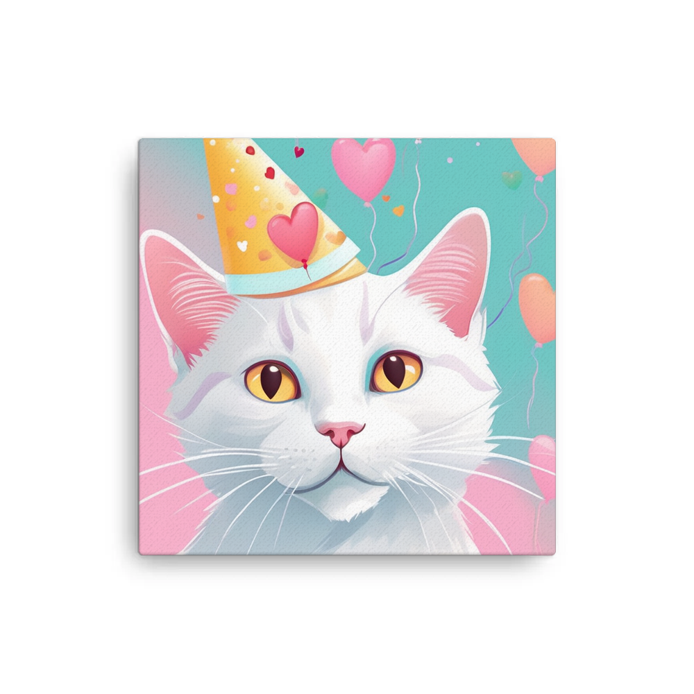 PugMug Custom White Companion Cat Canvas