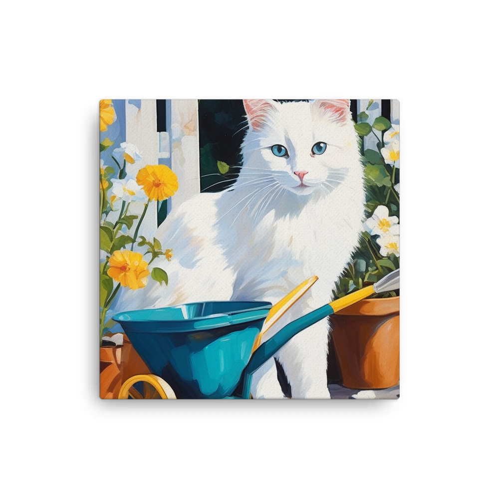 PugMug Custom White Companion Cat Canvas