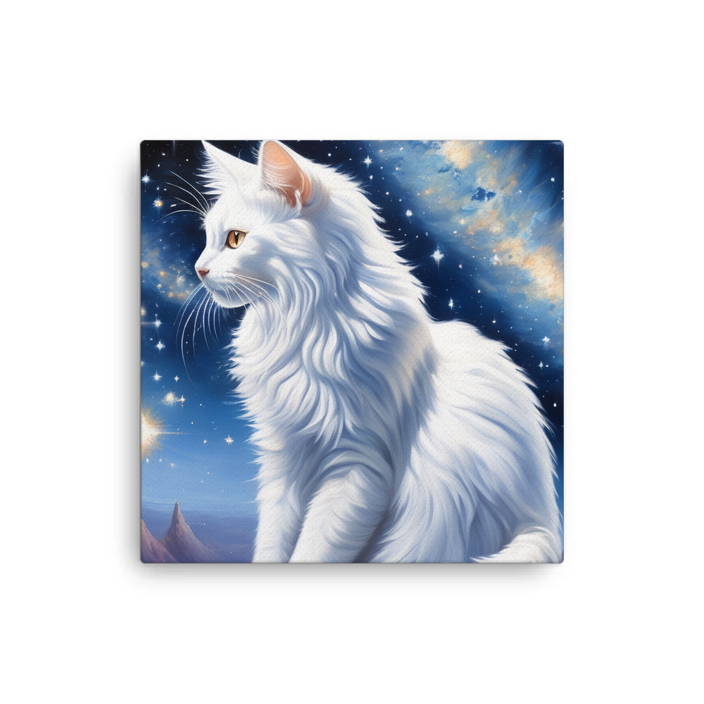 PugMug Custom White Companion Cat Canvas