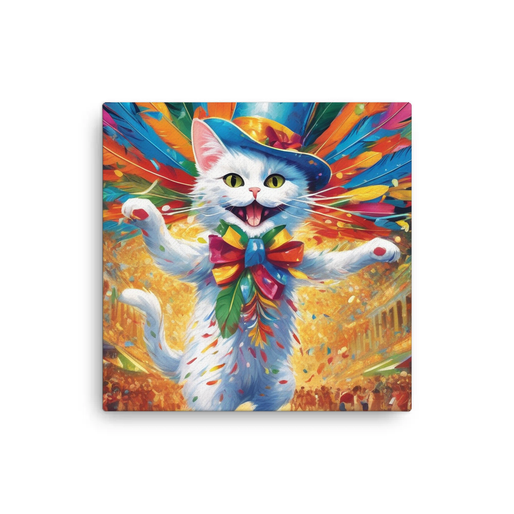 PugMug Custom White Companion Cat Canvas